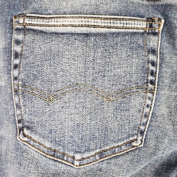 American Eagle AE Jeans Mens Size 29x32 Airflex Skinny Blue Skate Stretch - Picture 6 of 13